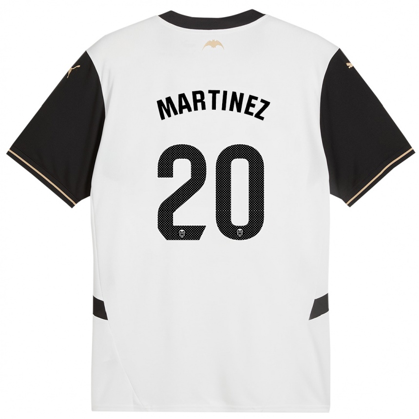 Kids Football Asun Martínez #20 White Black Home Jersey 2024/25 T-Shirt Australia