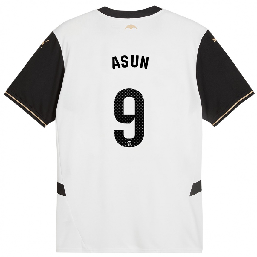 Kids Football Asun #9 White Black Home Jersey 2024/25 T-Shirt Australia