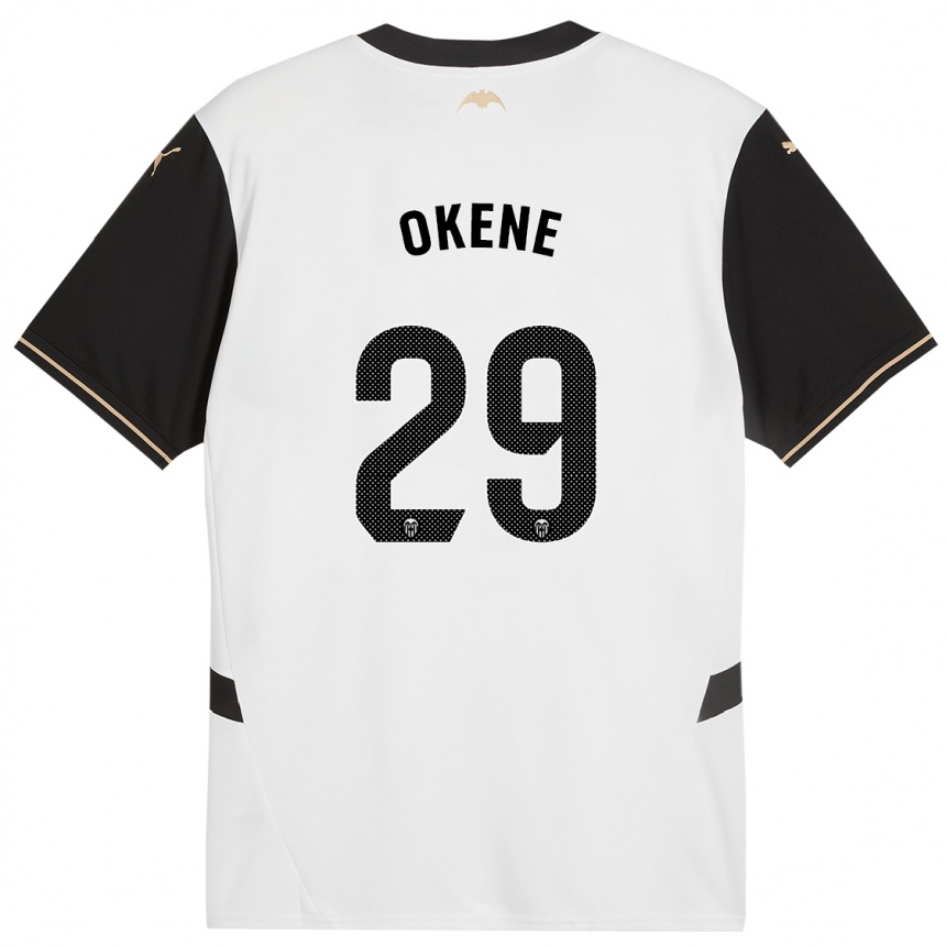 Kids Football Andrea Okene #29 White Black Home Jersey 2024/25 T-Shirt Australia