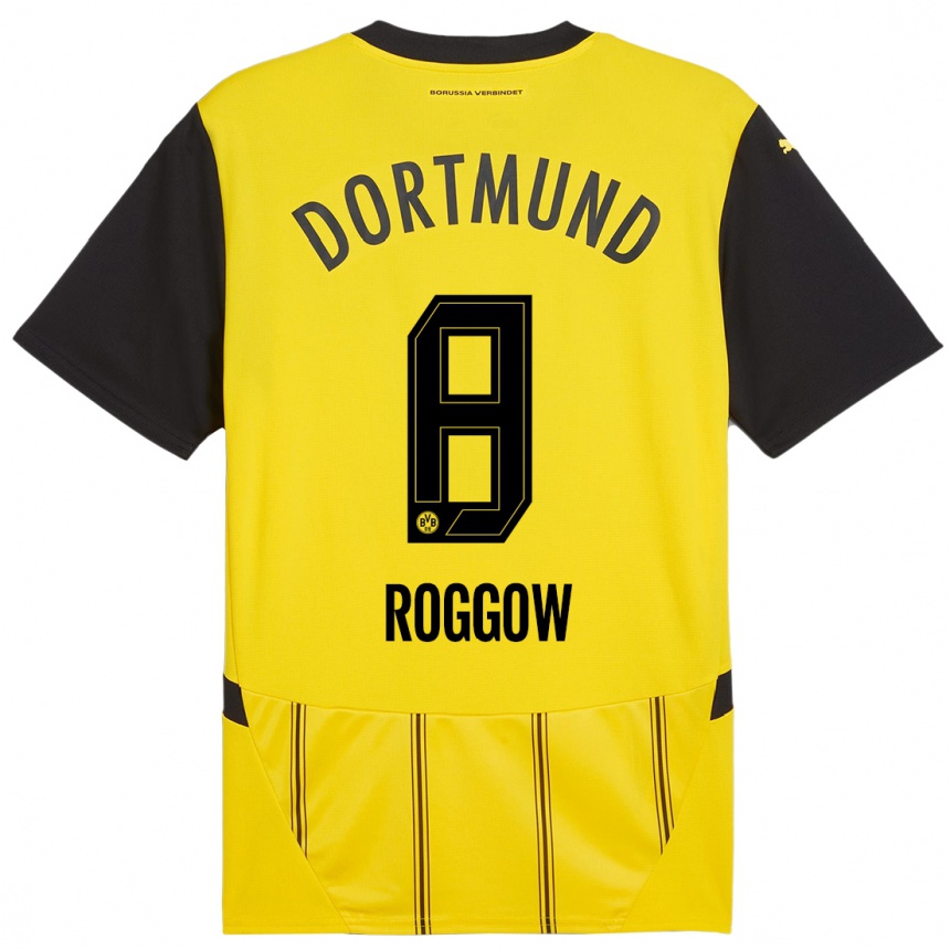 Kids Football Franz Roggow #8 Yellow Black Home Jersey 2024/25 T-Shirt Australia