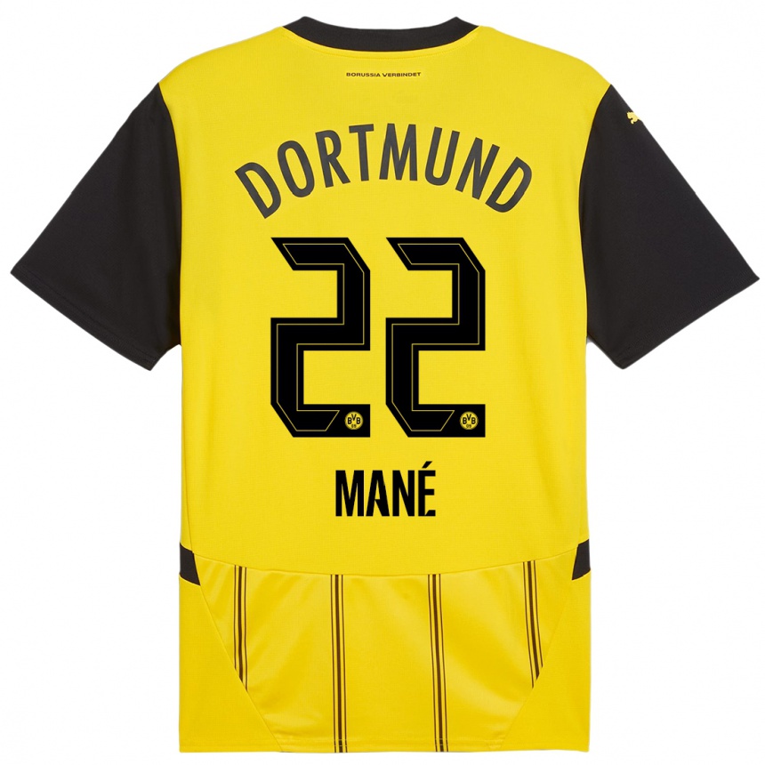 Kids Football Filippo Mané #22 Yellow Black Home Jersey 2024/25 T-Shirt Australia