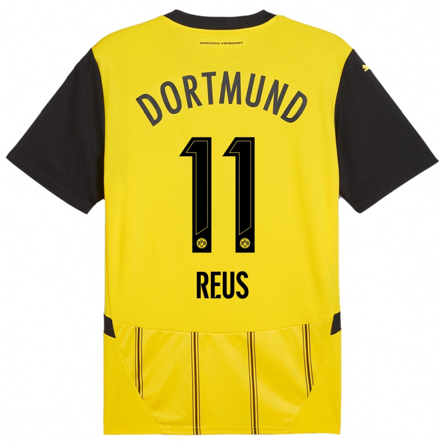 Kids Football Marco Reus #11 Yellow Black Home Jersey 2024/25 T-Shirt Australia