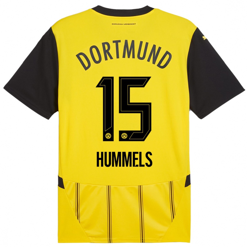 Kids Football Mats Hummels #15 Yellow Black Home Jersey 2024/25 T-Shirt Australia