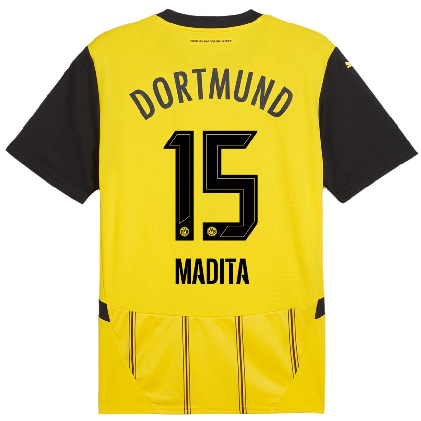 Kids Football Kohorst Madita #15 Yellow Black Home Jersey 2024/25 T-Shirt Australia