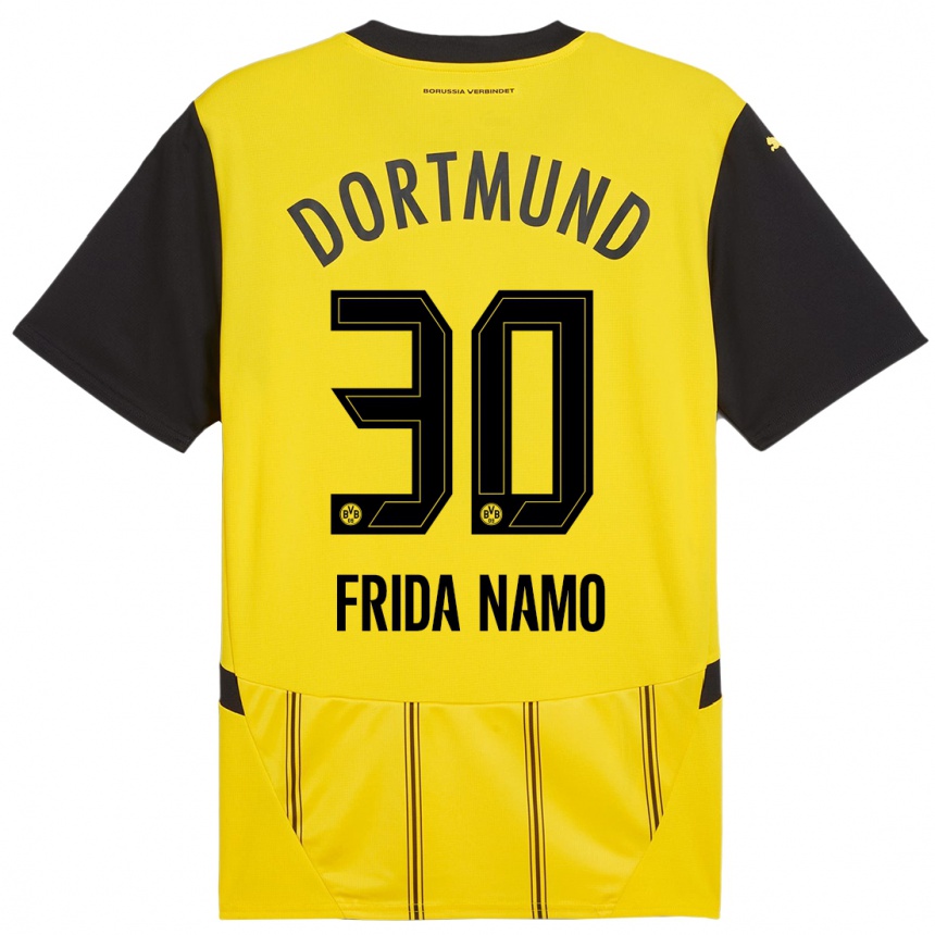 Kids Football Ronning Frida Namo #30 Yellow Black Home Jersey 2024/25 T-Shirt Australia