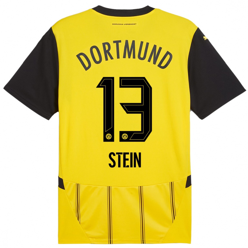 Kids Football Daniel Stein #13 Yellow Black Home Jersey 2024/25 T-Shirt Australia