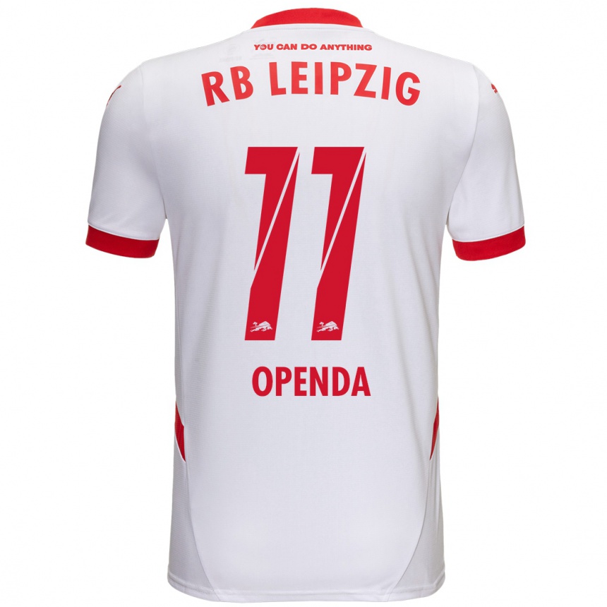 Kids Football Loïs Openda #11 White Red Home Jersey 2024/25 T-Shirt Australia