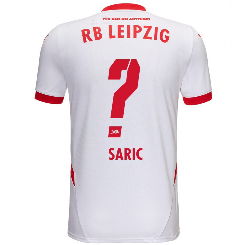 Kids Football Lucio Saric #0 White Red Home Jersey 2024/25 T-Shirt Australia