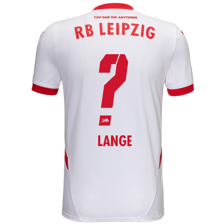 Kids Football Oskar Lange #0 White Red Home Jersey 2024/25 T-Shirt Australia