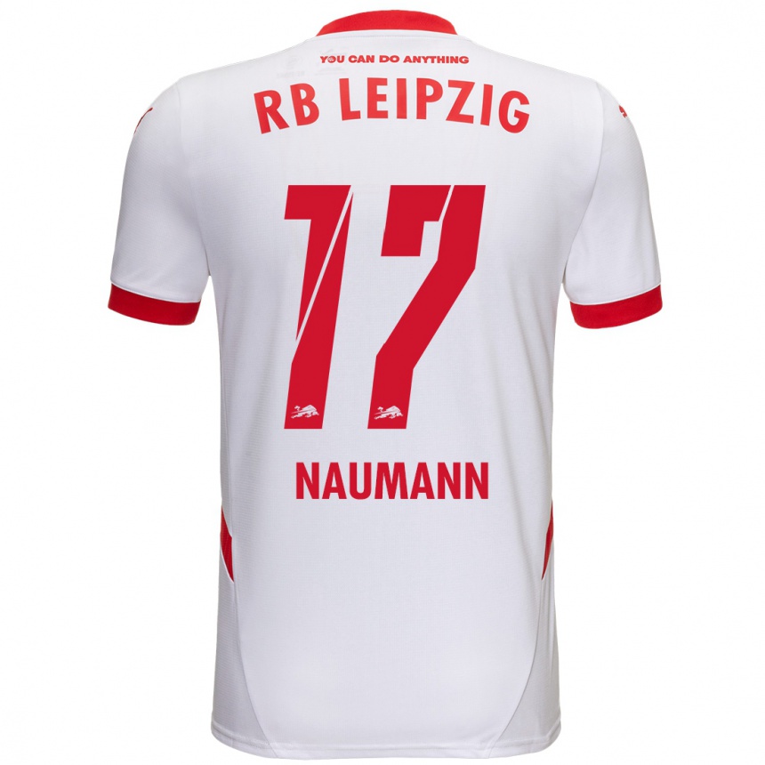 Kids Football Carlos Naumann #17 White Red Home Jersey 2024/25 T-Shirt Australia