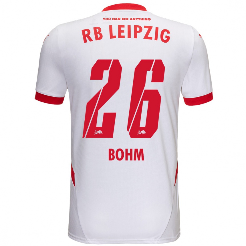 Kids Football Pepe Böhm #26 White Red Home Jersey 2024/25 T-Shirt Australia