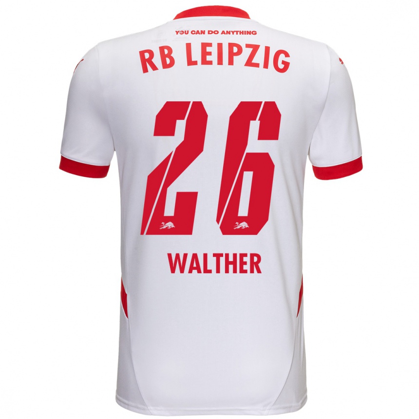 Kids Football Mika Walther #26 White Red Home Jersey 2024/25 T-Shirt Australia