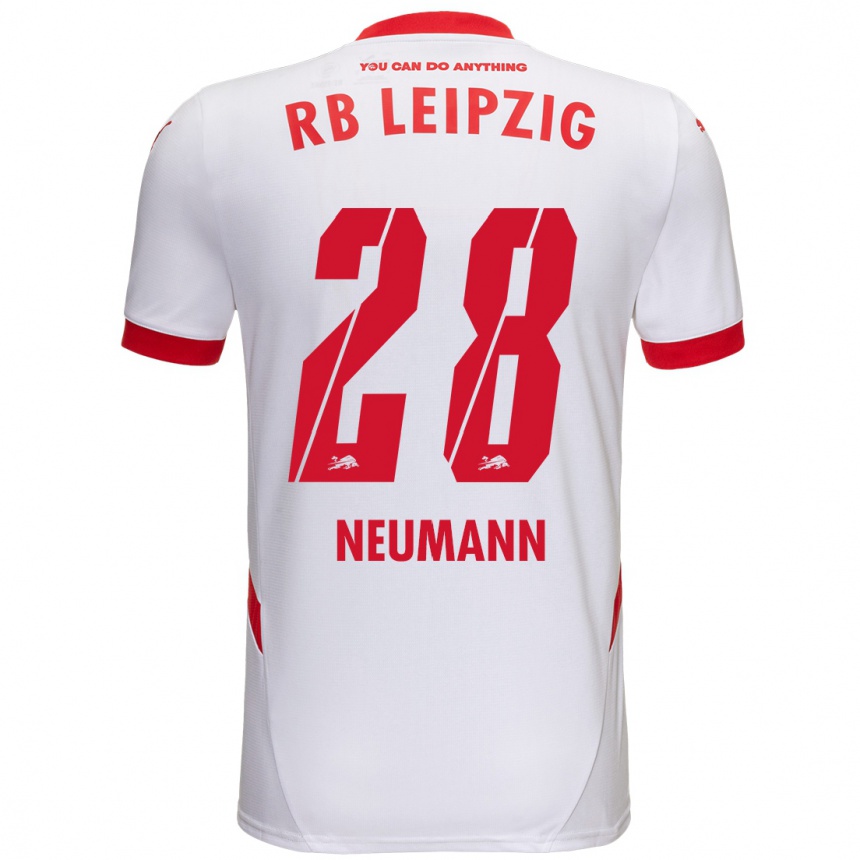 Kids Football Cenny Neumann #28 White Red Home Jersey 2024/25 T-Shirt Australia