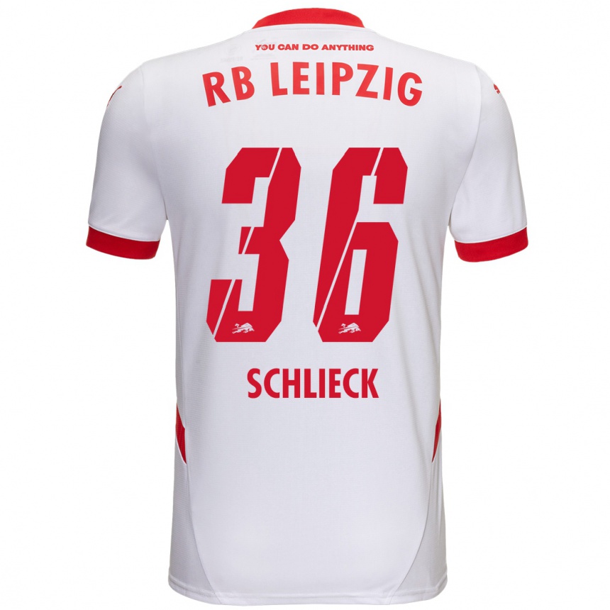 Kids Football Timo Schlieck #36 White Red Home Jersey 2024/25 T-Shirt Australia