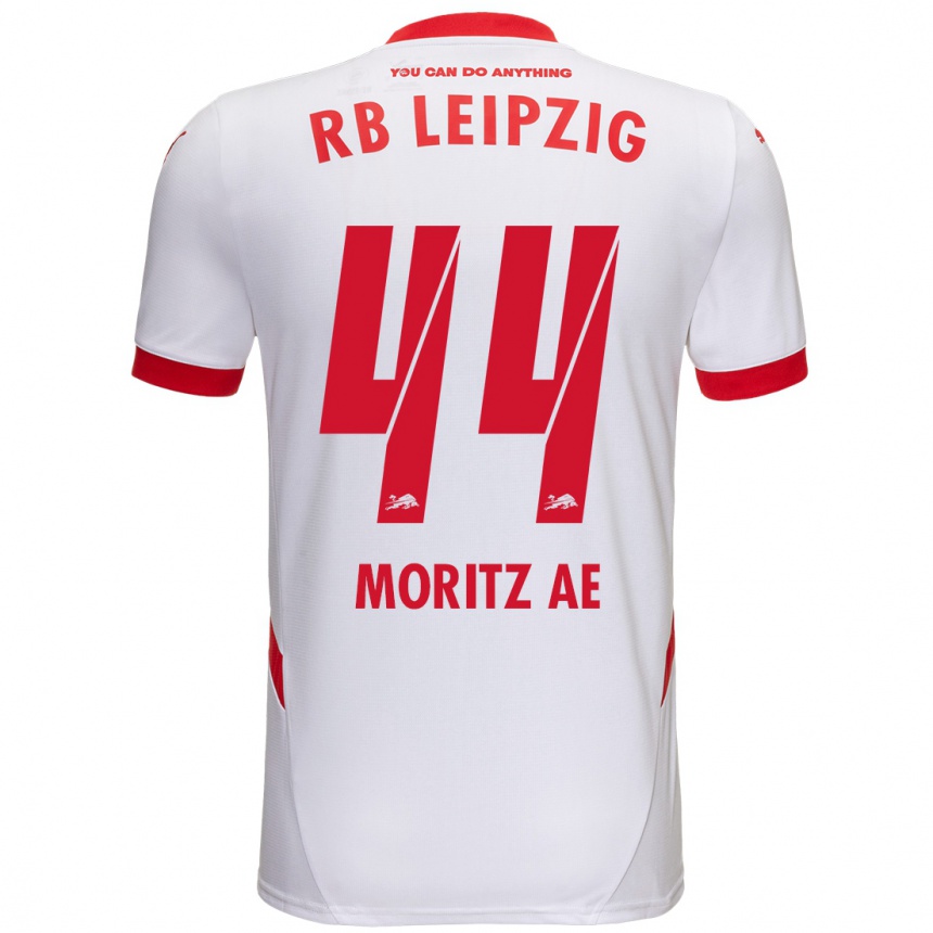 Kids Football Moritz Aé #44 White Red Home Jersey 2024/25 T-Shirt Australia