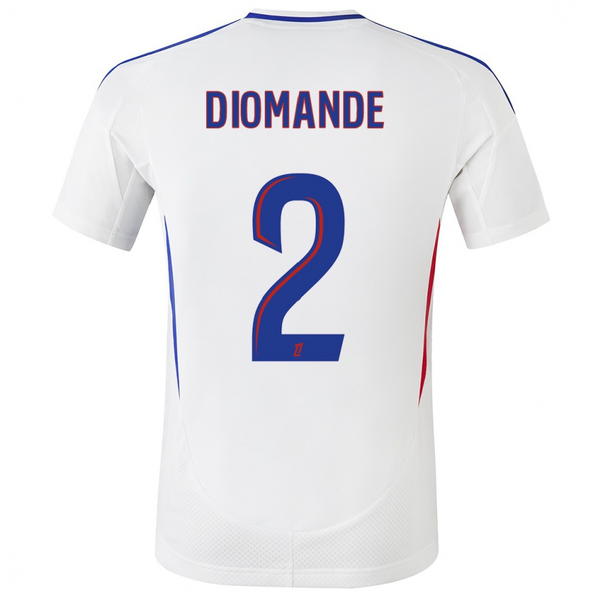 Kids Football Sinaly Diomande #2 White Blue Home Jersey 2024/25 T-Shirt Australia