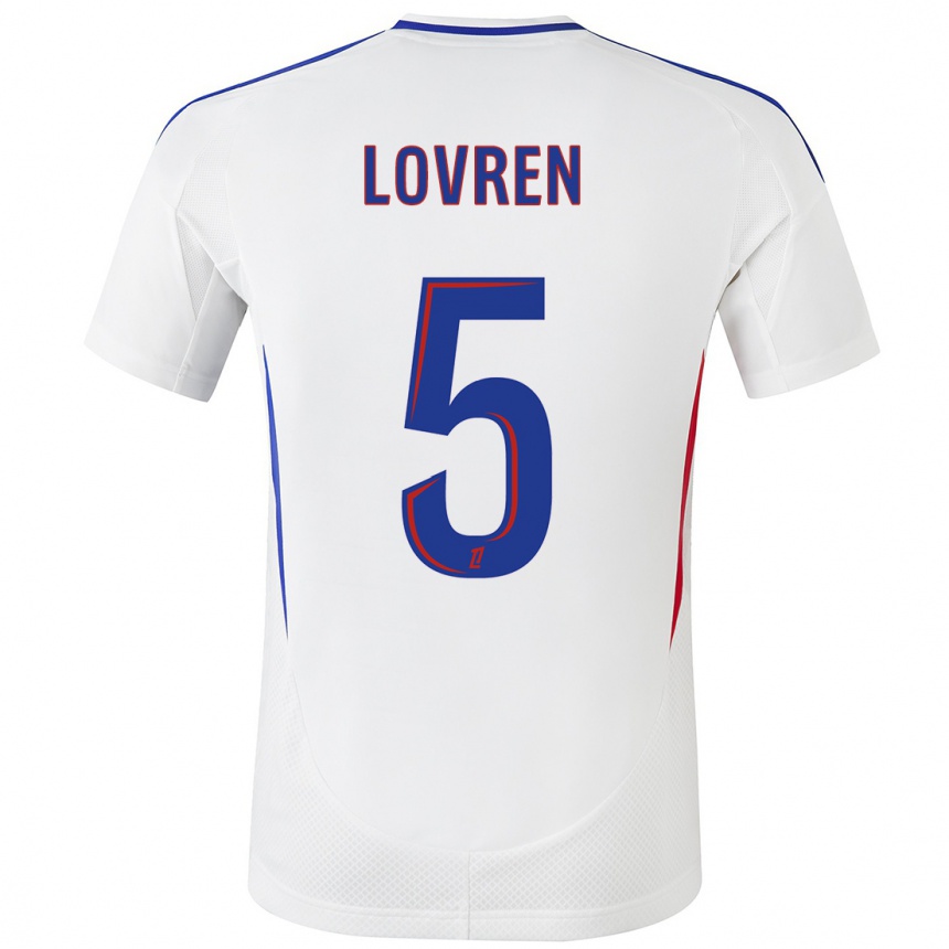 Kids Football Dejan Lovren #5 White Blue Home Jersey 2024/25 T-Shirt Australia