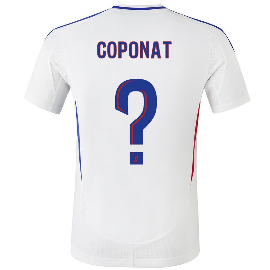 Kids Football Lilian Coponat #0 White Blue Home Jersey 2024/25 T-Shirt Australia