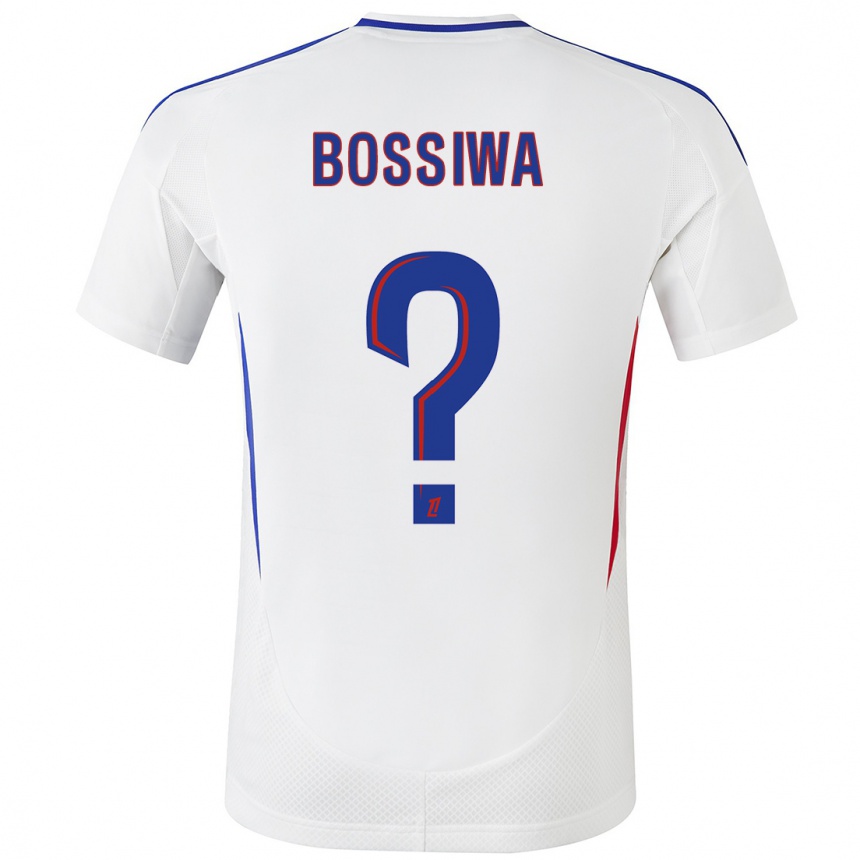 Kids Football Samuel Bossiwa #0 White Blue Home Jersey 2024/25 T-Shirt Australia