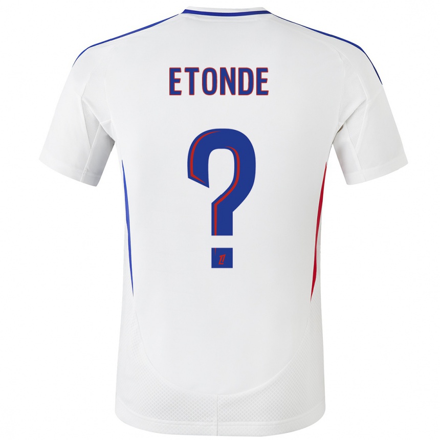 Kids Football Emeric Etonde #0 White Blue Home Jersey 2024/25 T-Shirt Australia