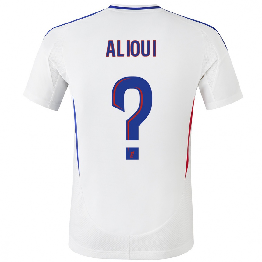 Kids Football Adam Alioui #0 White Blue Home Jersey 2024/25 T-Shirt Australia