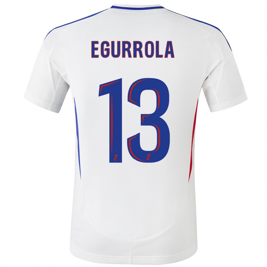 Kids Football Damaris Egurrola #13 White Blue Home Jersey 2024/25 T-Shirt Australia