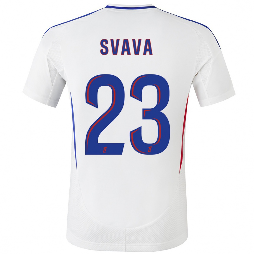 Kids Football Sofie Svava #23 White Blue Home Jersey 2024/25 T-Shirt Australia