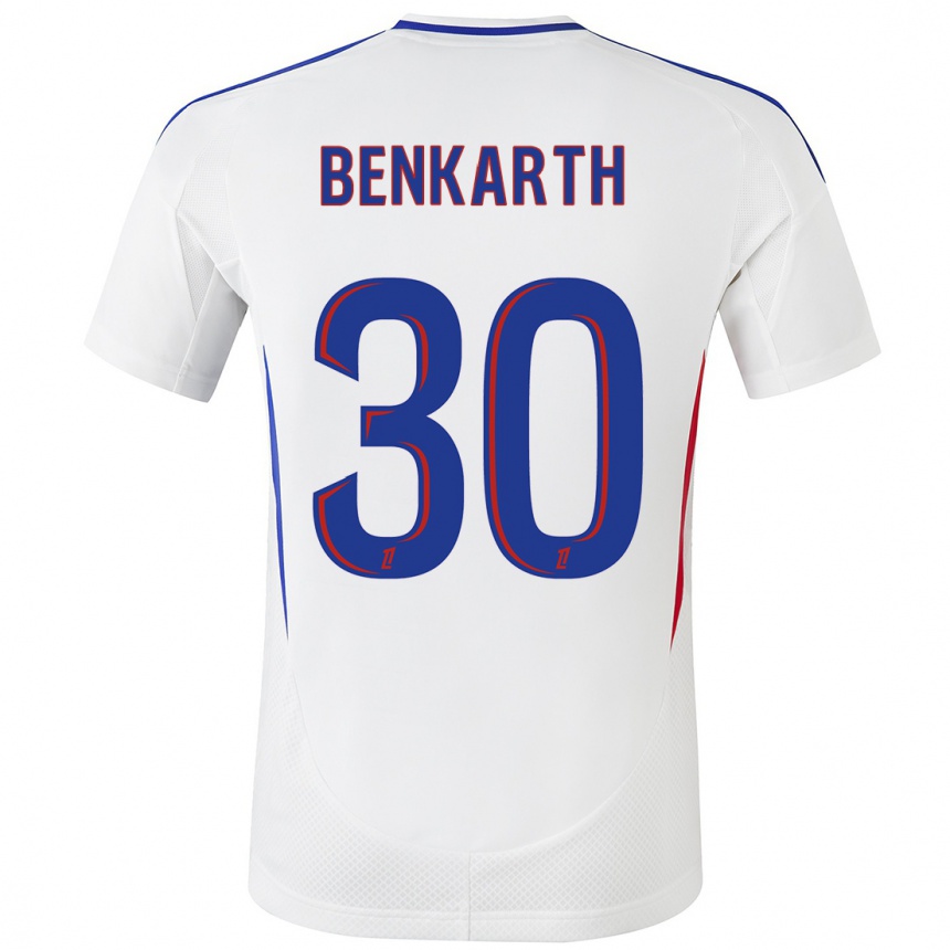 Kids Football Laura Benkarth #30 White Blue Home Jersey 2024/25 T-Shirt Australia