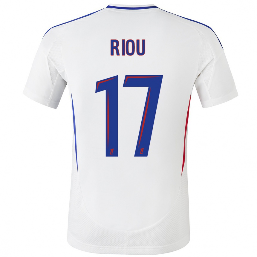 Kids Football Remy Riou #17 White Blue Home Jersey 2024/25 T-Shirt Australia