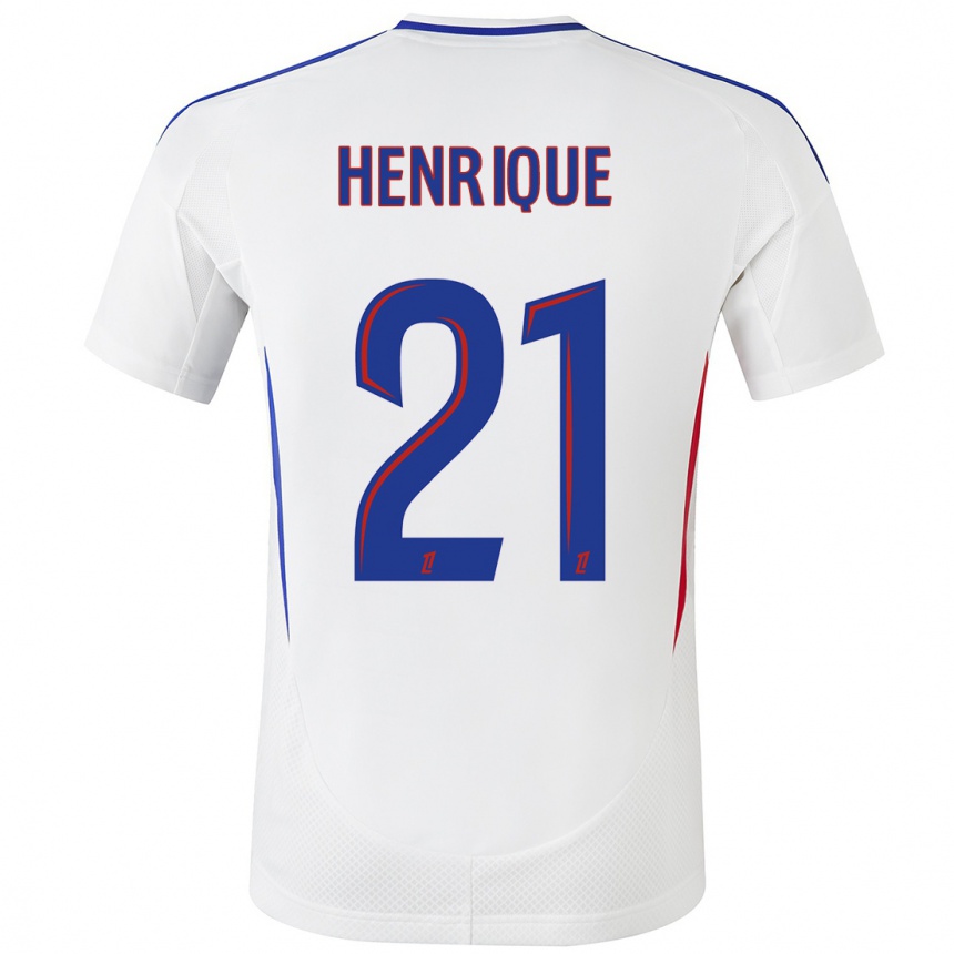 Kids Football Henrique #21 White Blue Home Jersey 2024/25 T-Shirt Australia