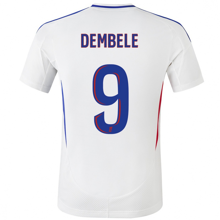 Kids Football Moussa Dembele #9 White Blue Home Jersey 2024/25 T-Shirt Australia