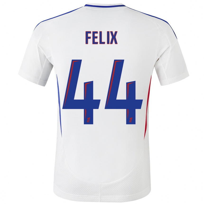 Kids Football Marley Felix #44 White Blue Home Jersey 2024/25 T-Shirt Australia