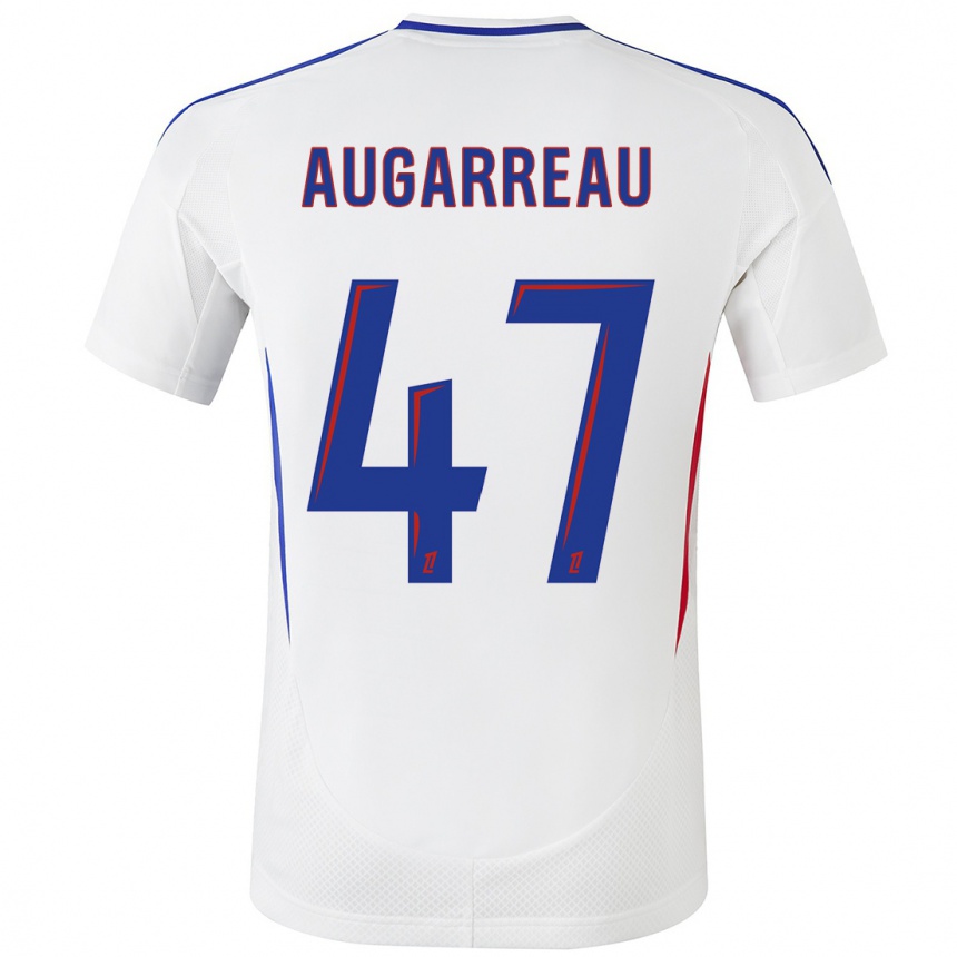 Kids Football Sofiane Augarreau #47 White Blue Home Jersey 2024/25 T-Shirt Australia