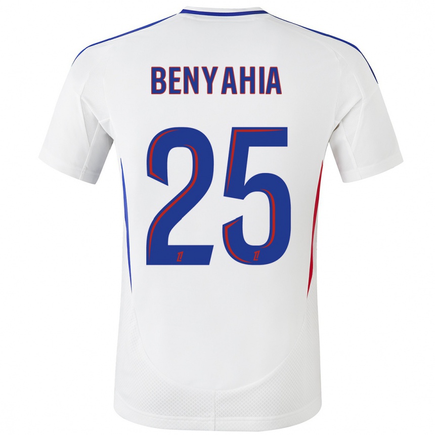 Kids Football Ines Benyahia #25 White Blue Home Jersey 2024/25 T-Shirt Australia