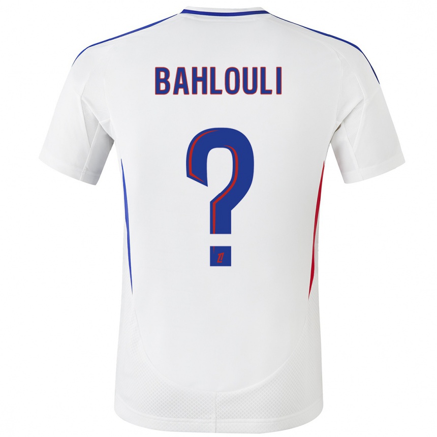 Kids Football Djibrail Bahlouli #0 White Blue Home Jersey 2024/25 T-Shirt Australia