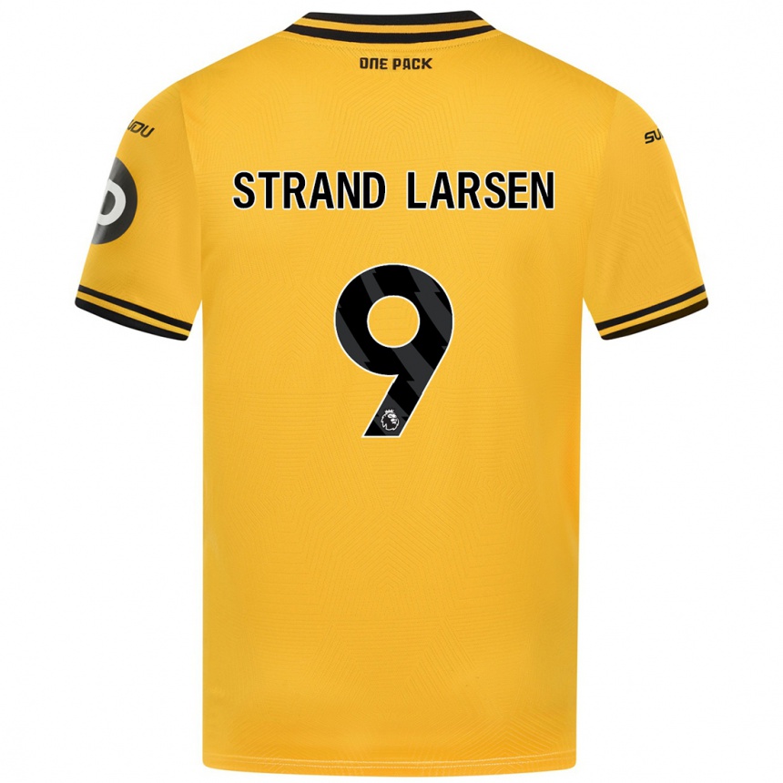 Kids Football Jørgen Strand Larsen #9 Yellow Home Jersey 2024/25 T-Shirt Australia