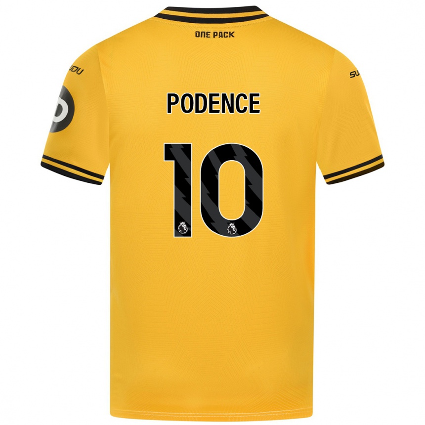 Kids Football Daniel Podence #10 Yellow Home Jersey 2024/25 T-Shirt Australia