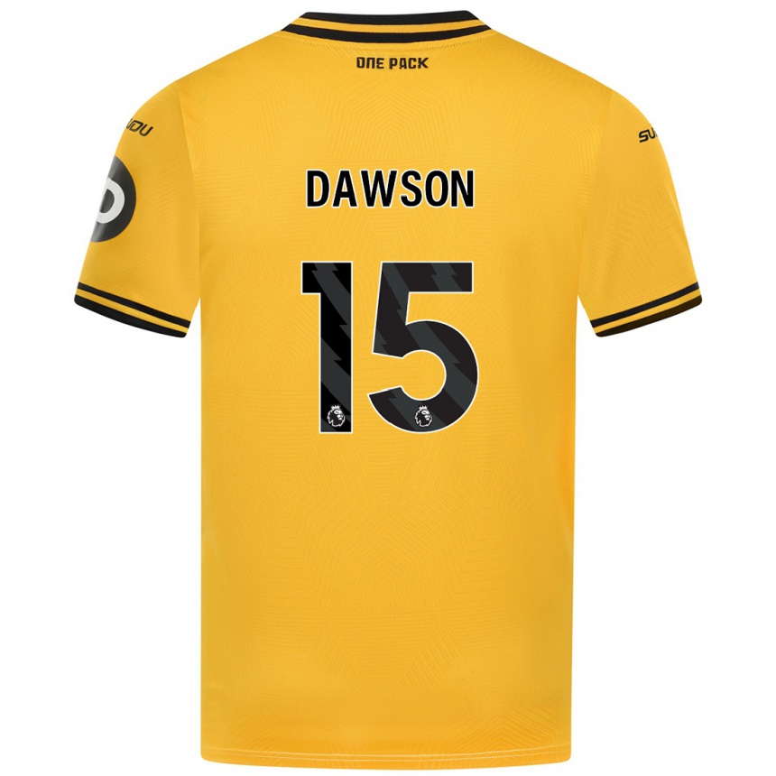 Kids Football Craig Dawson #15 Yellow Home Jersey 2024/25 T-Shirt Australia