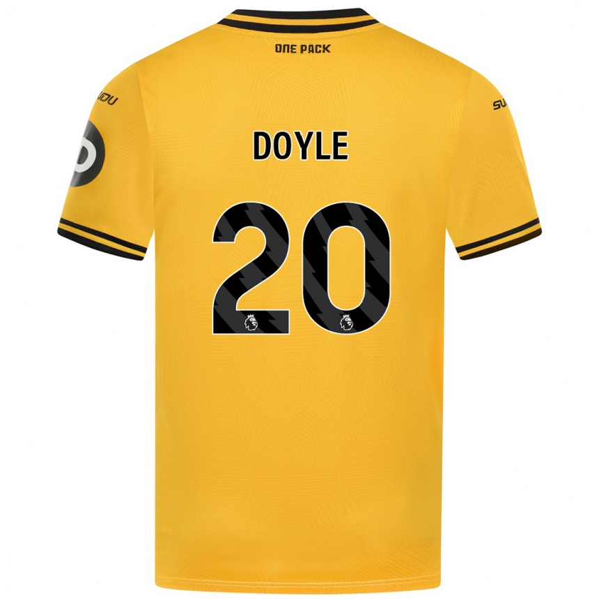 Kids Football Tommy Doyle #20 Yellow Home Jersey 2024/25 T-Shirt Australia