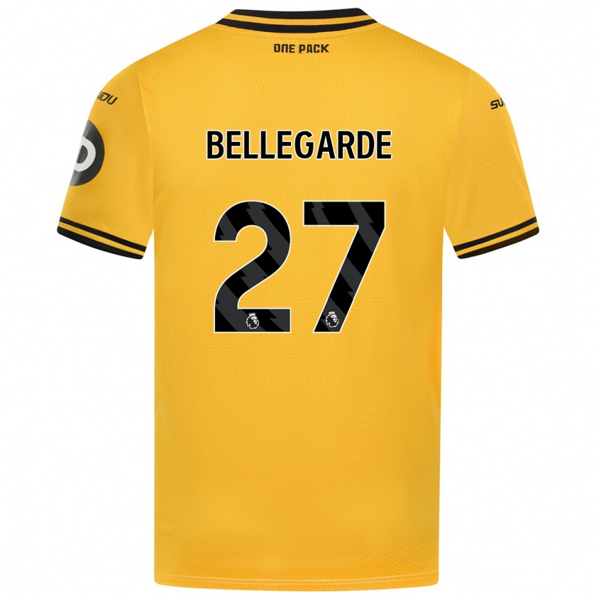 Kids Football Jean-Ricner Bellegarde #27 Yellow Home Jersey 2024/25 T-Shirt Australia