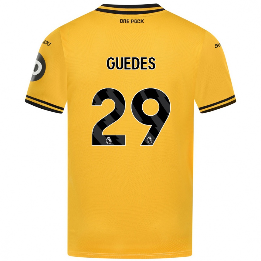 Kids Football Gonçalo Guedes #29 Yellow Home Jersey 2024/25 T-Shirt Australia