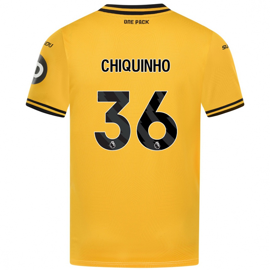 Kids Football Chiquinho #36 Yellow Home Jersey 2024/25 T-Shirt Australia