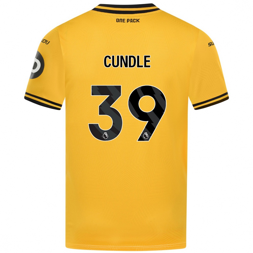 Kids Football Luke Cundle #39 Yellow Home Jersey 2024/25 T-Shirt Australia