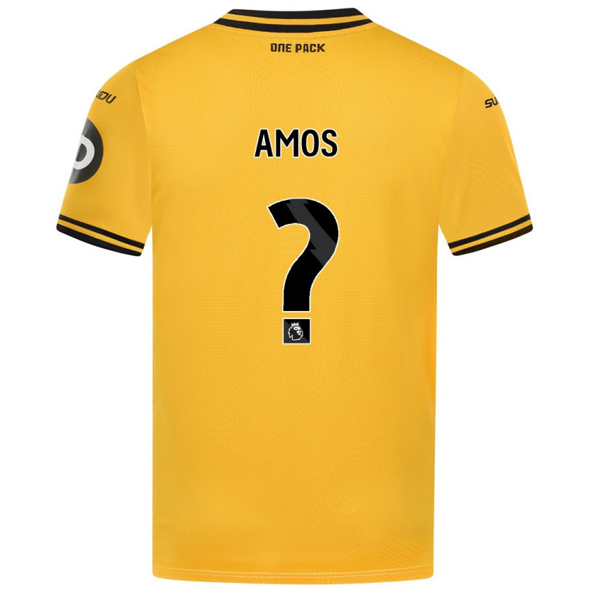 Kids Football Stan Amos #0 Yellow Home Jersey 2024/25 T-Shirt Australia