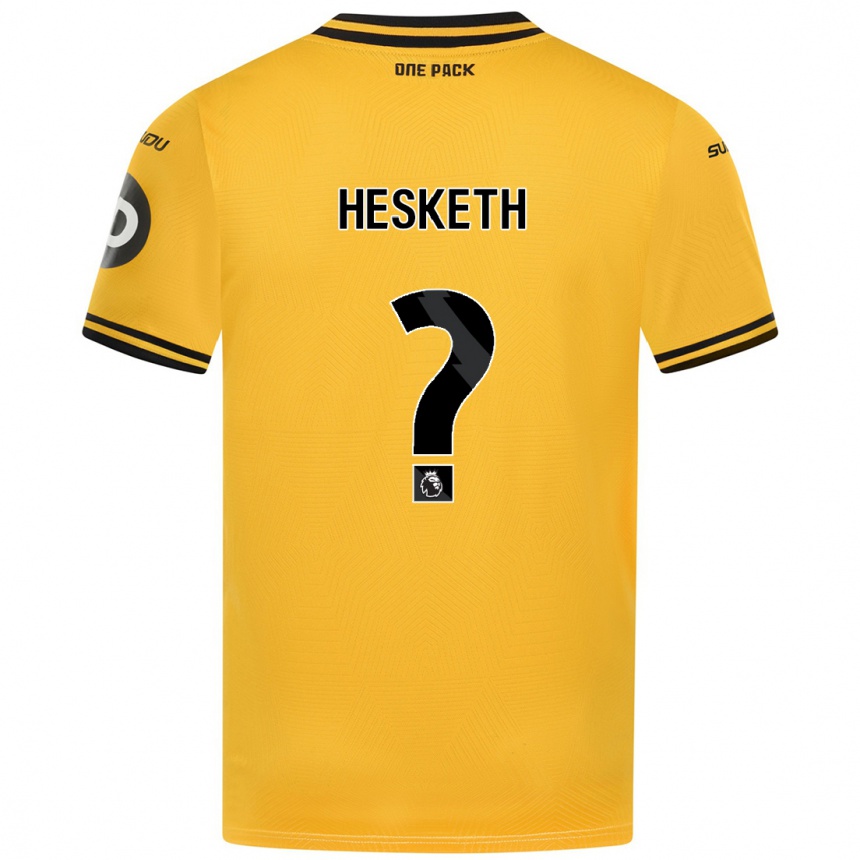 Kids Football Owen Hesketh #0 Yellow Home Jersey 2024/25 T-Shirt Australia