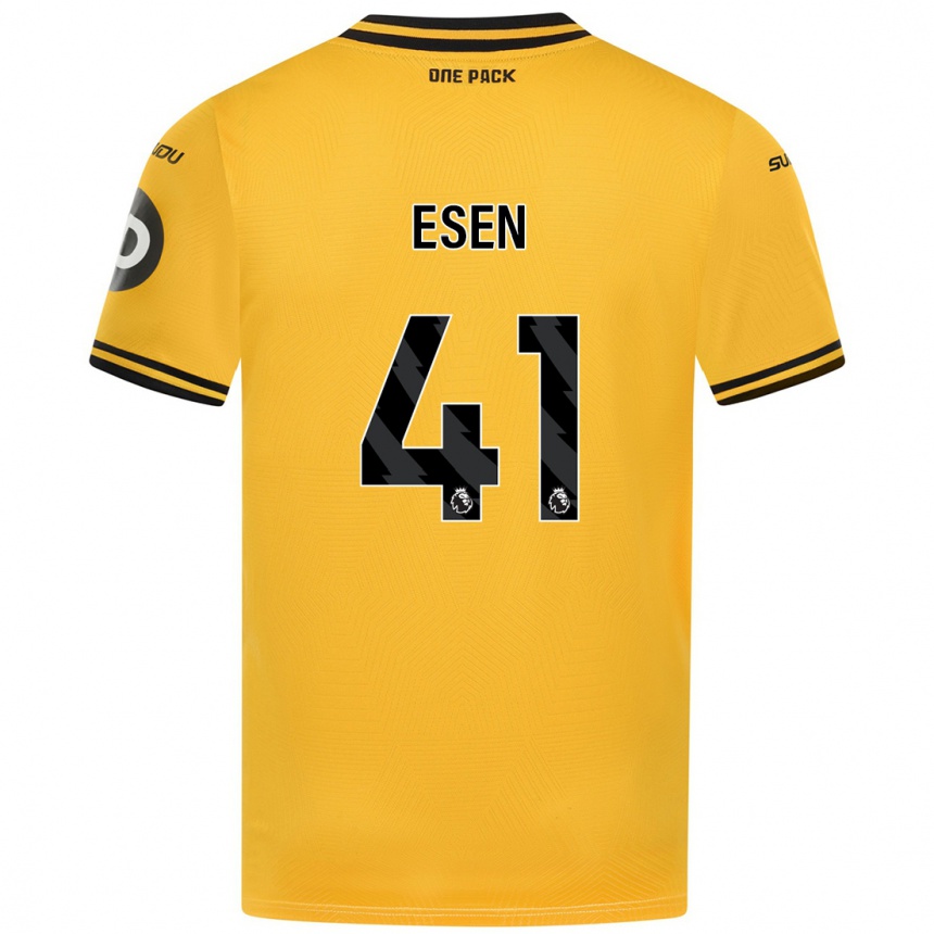 Kids Football Josh Esen #41 Yellow Home Jersey 2024/25 T-Shirt Australia