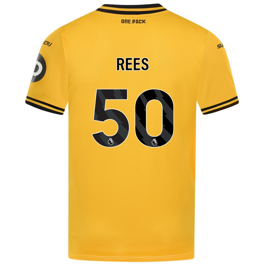 Kids Football Mason Rees #50 Yellow Home Jersey 2024/25 T-Shirt Australia