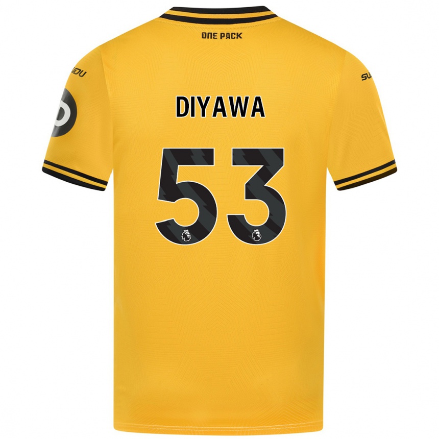 Kids Football Aaron Keto-Diyawa #53 Yellow Home Jersey 2024/25 T-Shirt Australia