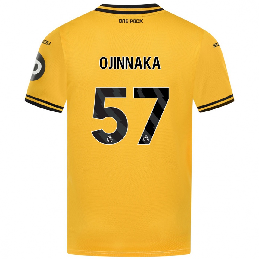 Kids Football Temple Ojinnaka #57 Yellow Home Jersey 2024/25 T-Shirt Australia