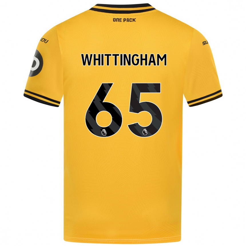 Kids Football Matthew Whittingham #65 Yellow Home Jersey 2024/25 T-Shirt Australia